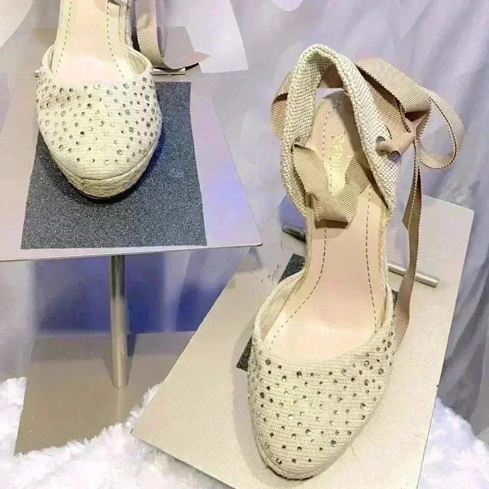I.D Required Lace Up‎ Wedge Sandals